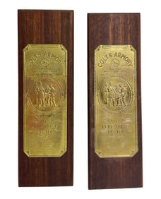 Colt Armory Model S Repeating Arms Plaques 2pc LOT