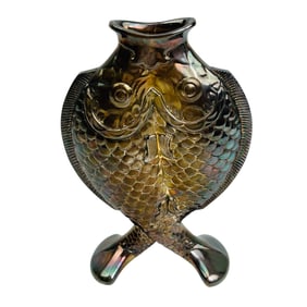 Christofle Silver Plate Deux Poissons Fish Bud Vase