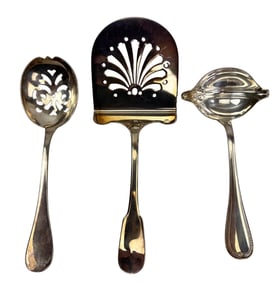 Christofle French Silver Plate Serving Utensils 3pc