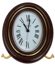 Les Must De Cartier Oval Desk Clock w Original Box