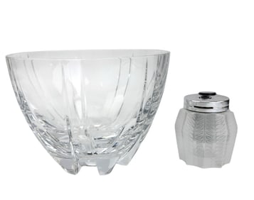 Baccarat Neptune Bowl & Lalique Jamaique Lighter