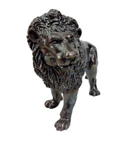 Jewish Judaica Israel Sterling Wax Lion Sculpture