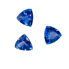 Tanzanite 3.75 CTTW 7.5mm Trillion Gemstones Lot 3