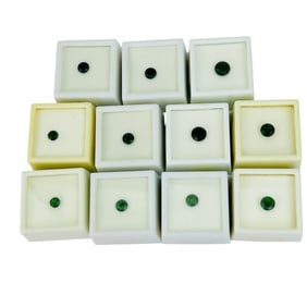 Chrome Diopside Round Gemstone Lot 13.85 Carat TW