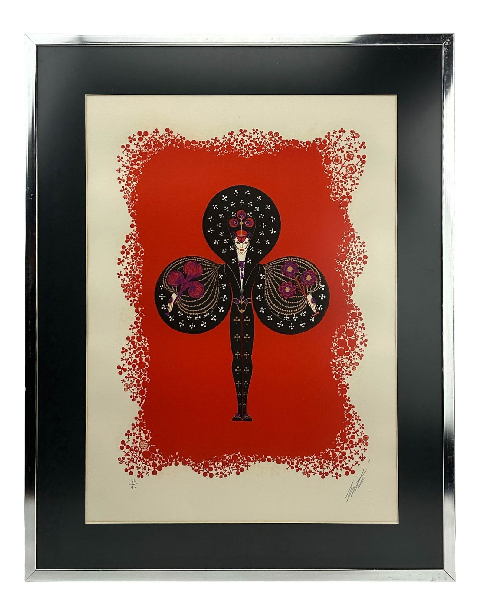 Erte 1892-1990 Ace of Clubs Lithograph SIGNED (1 of 5)