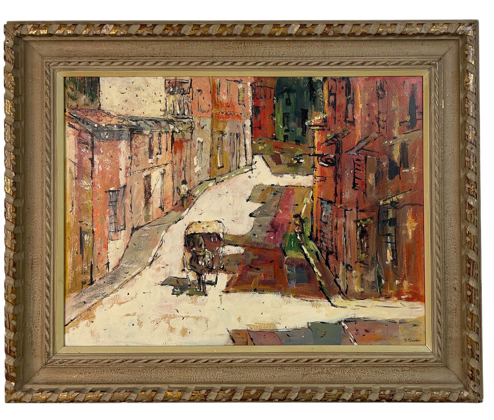 Impressionist Street Scene Oil Painting SIGNED (1 of 4)