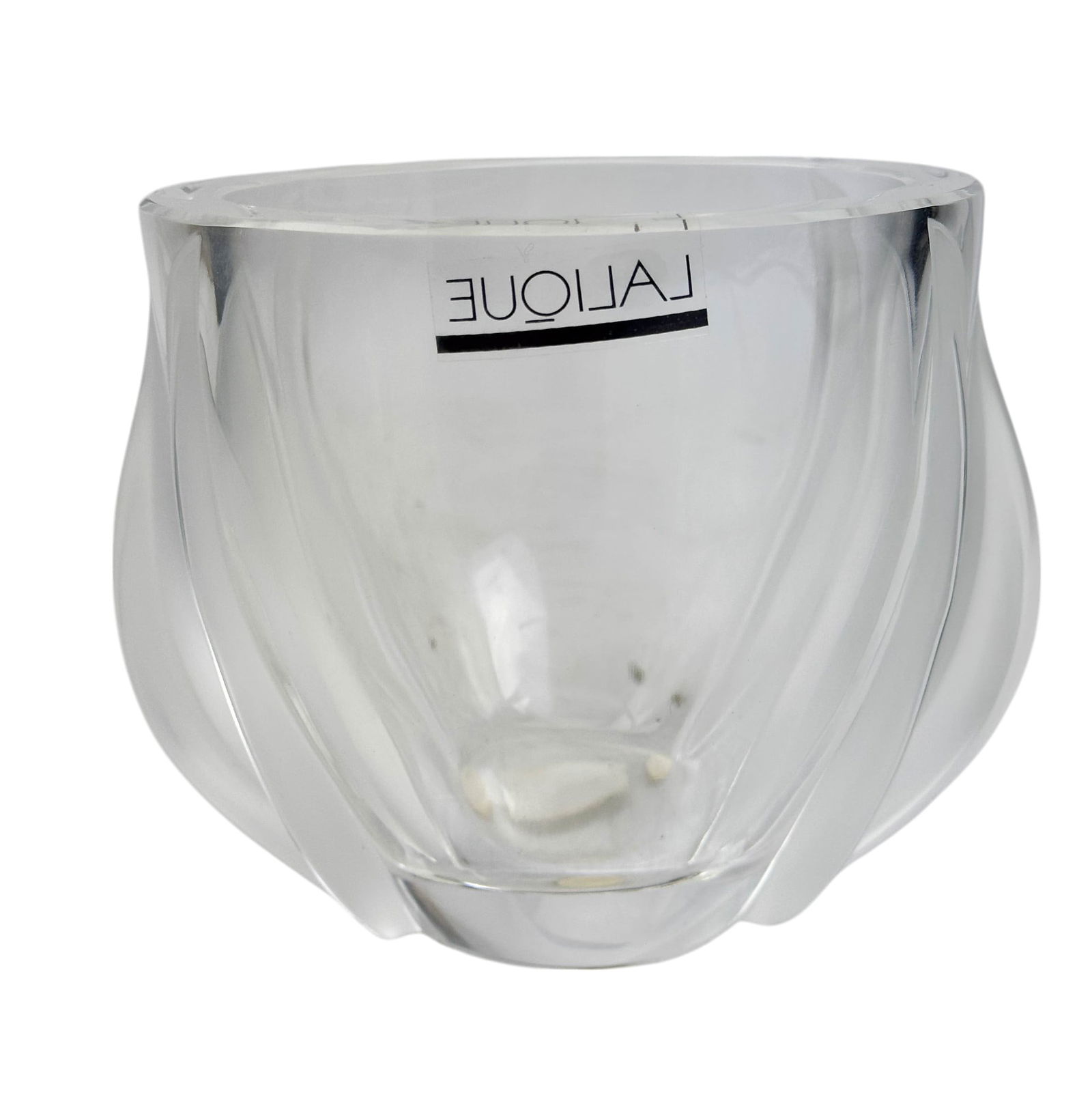 Lalique Deux Tulipes Frosted Clear Crystal Vase (1 of 4)