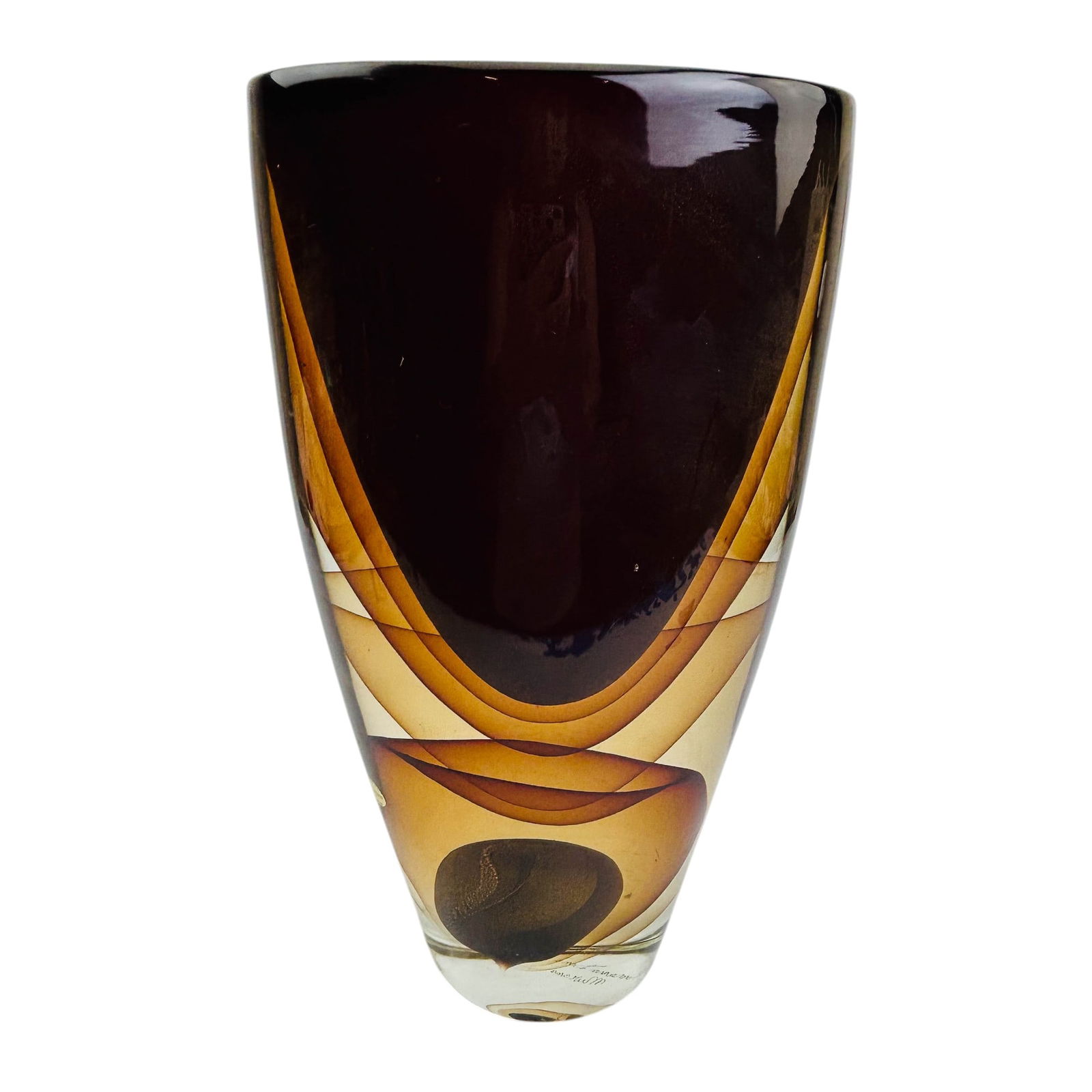 Romano Dona b1956 Cased Sommerso Glass Vase SIGNED (1 of 5)