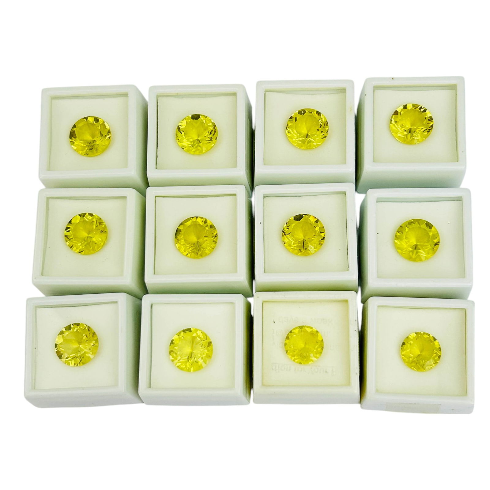 Lemon Yellow Quartz Round Gemstone Lot 113.4 CTTW (1 of 3)