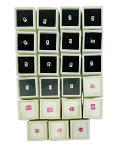 Pink Topaz White Zircon Gemstone Lot 39.75 CTTW