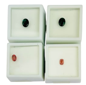 Green and Orange Labradorite Gemstones 3.85 CTTW