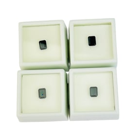 Indicolite 4.4 CTTW Emerald Cut Lot of 4 Gemstones