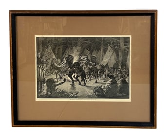 Remington 1861-1909 The Buffalo Dance Engraving