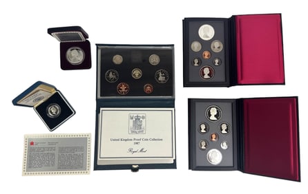 Canada & UK Mint Silver Proof Coin Collection LOT
