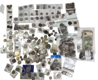 Foreign Currency Coin Lot Estate Find Unresearced
