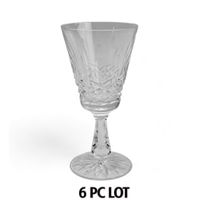 Waterford Crystal Kenmare White Wine Goblet 6p LOT