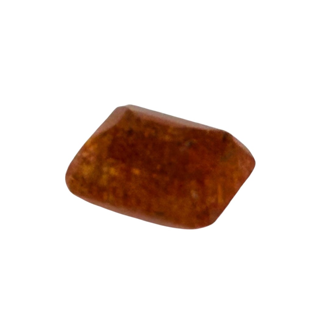 Blue Green Apatite Sunstone Gemstone Lot 15.35 CT: Genuine apatite and sunstone gemstones. Lot includes: (5) parcels with 8mm x 6mm emerald cut orange sunstone gemstones weighing approximately 1.15 carats each, (3) parcels containing 4mm round cut Mel