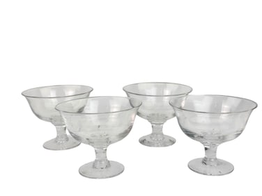 Ralph Lauren Crystal Pedestal Footed Compote Bowls