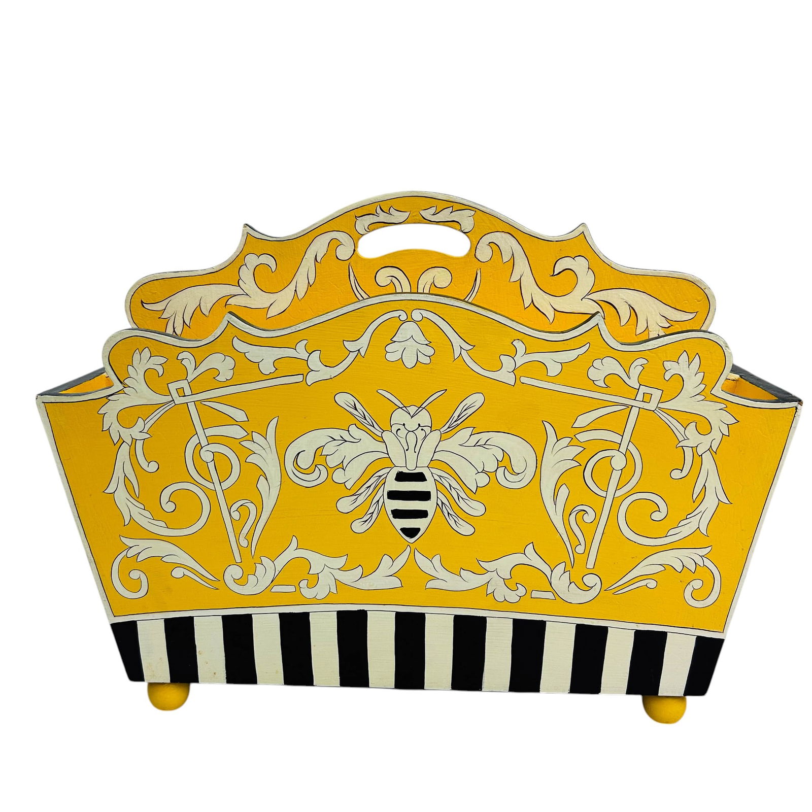 Mackenzie Childs Painted Wood Magazine Book Rack (1 of 4)