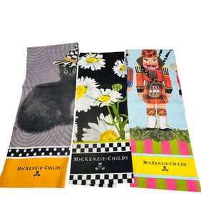 MacKenzie Childs Cat, Nutcracker, Daisy Dish Towel