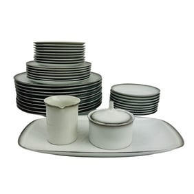 Rosenthal Porcelain Evensong Plate Cream Sugar 40p