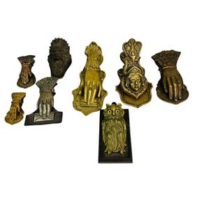 Brass Hand Owl American Indian Paper Clip Holders