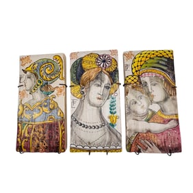 Renaissance Style Italian Ceramic Painted Plaques