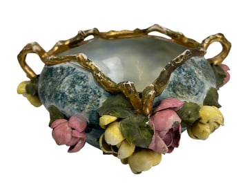 Imperial Amphora Austria Ceramic Rose Floral Bowl