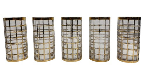 Imperial Glass Torl de Oro Bar Barware Tumbler 5pc