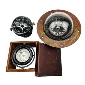 Maritime Nautical Boat Ship Compass Collection LOT