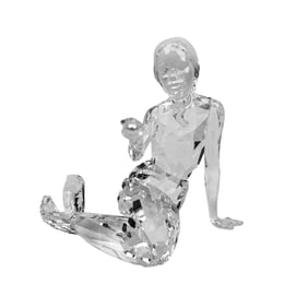 Swarovski Austria Crystal Mermaid Figurine Box COA