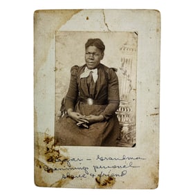 19C African American Woman Cabinet Card Photograph