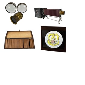 C T Milligan Magic Lantern Projector w/ Wood Case