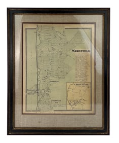 Antique Wakefield, New York Business Directory Map