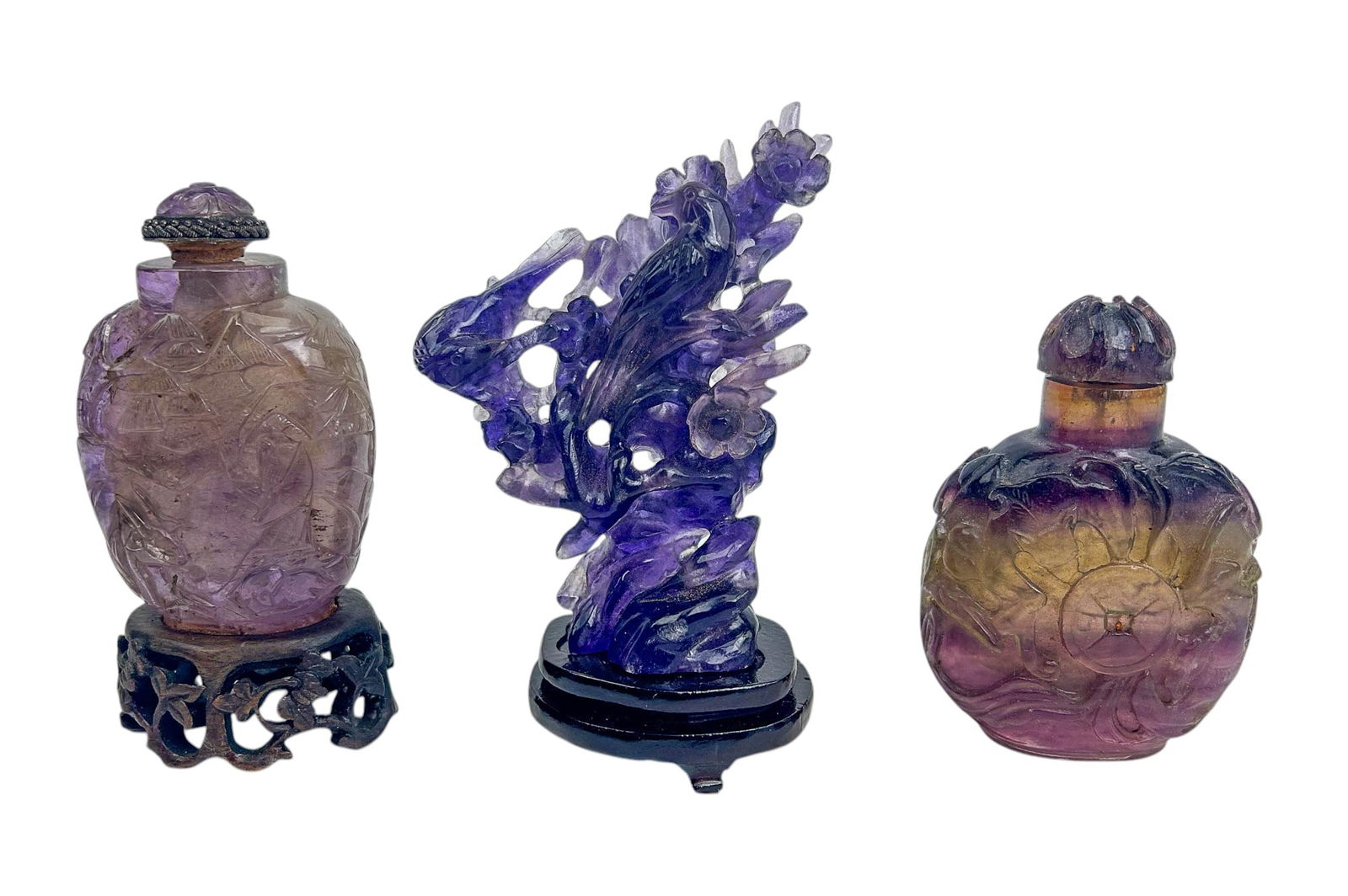 Chinese Carved Hardstone Snuff Bottles & Sculpture (1 of 5)