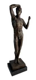 Nude Male Age of Bronze Sculpture after A Rodin