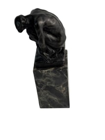 Bronze Nude Male The Thinker Sculpture after Rodin
