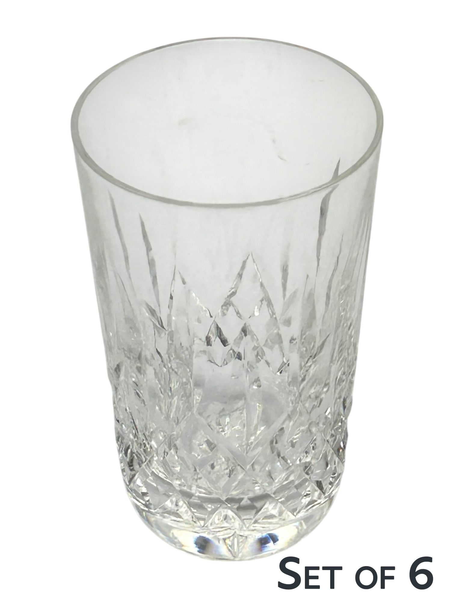 Waterford Cut Crystal Lismore Flat Tumbler 6pc LOT (1 of 5)