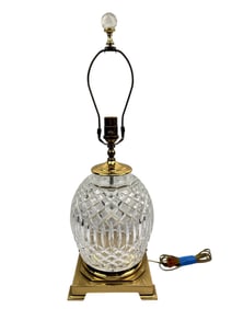 Waterford Crystal Diamond Quilted Bulbous Lamp