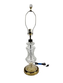 Waterford Crystal Cross Hatch Cut Glass Table Lamp