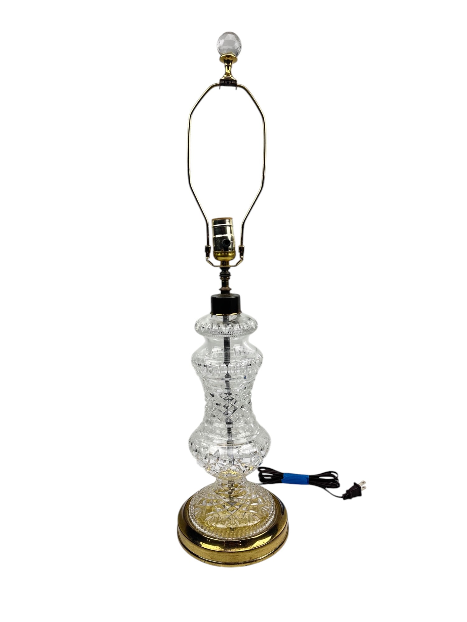 Waterford Crystal Cross Hatch Cut Glass Table Lamp (1 of 5)
