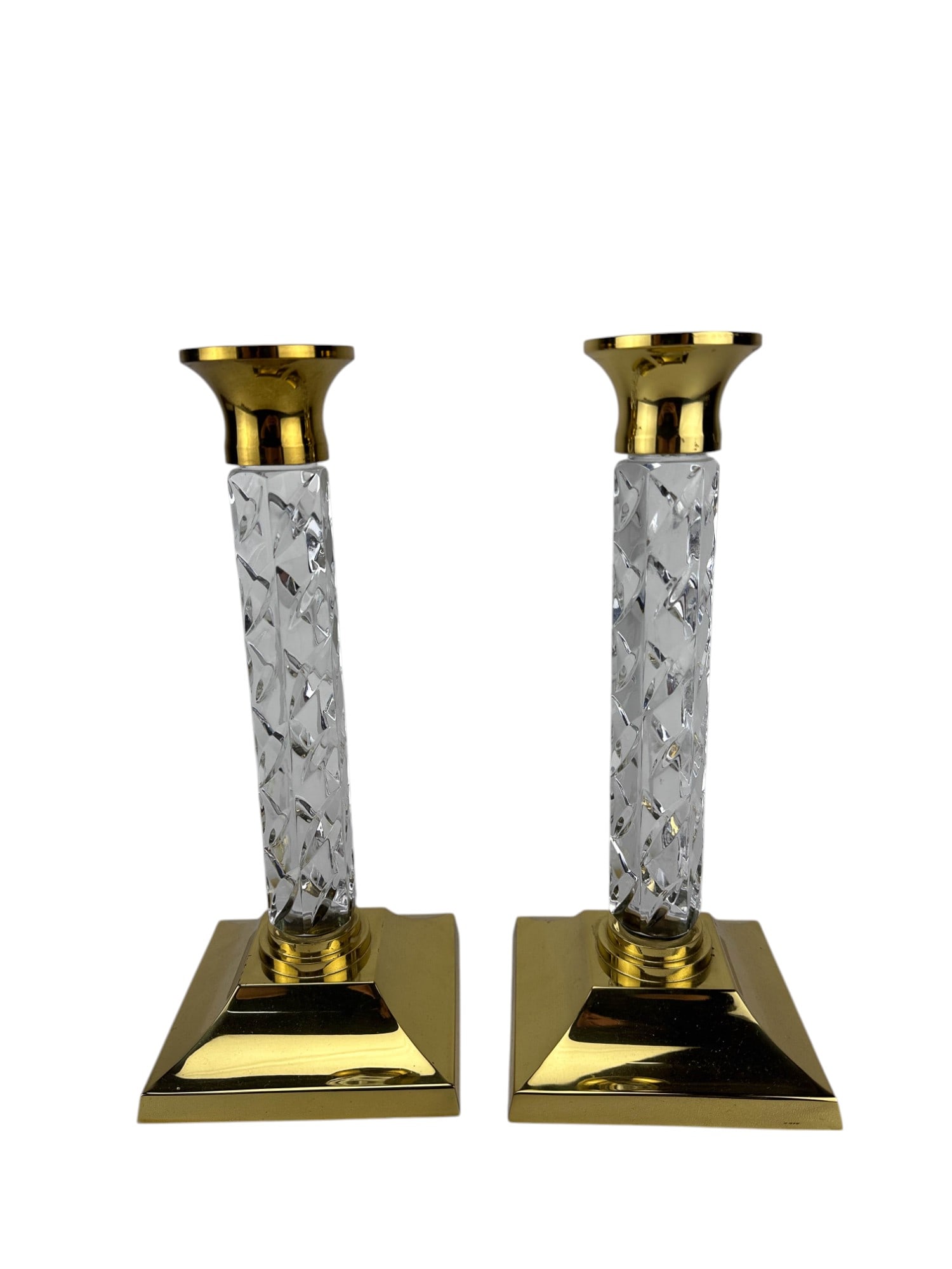 Waterford Cambridge Brass Crystal Candleholders PR (1 of 6)