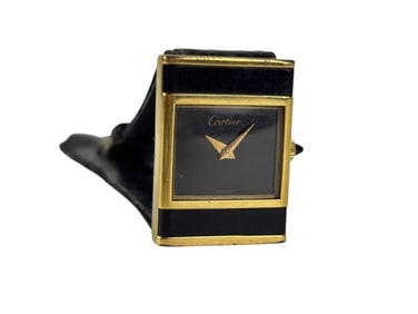 Cartier Swiis 18K Gold Electroplate Wrist Watch