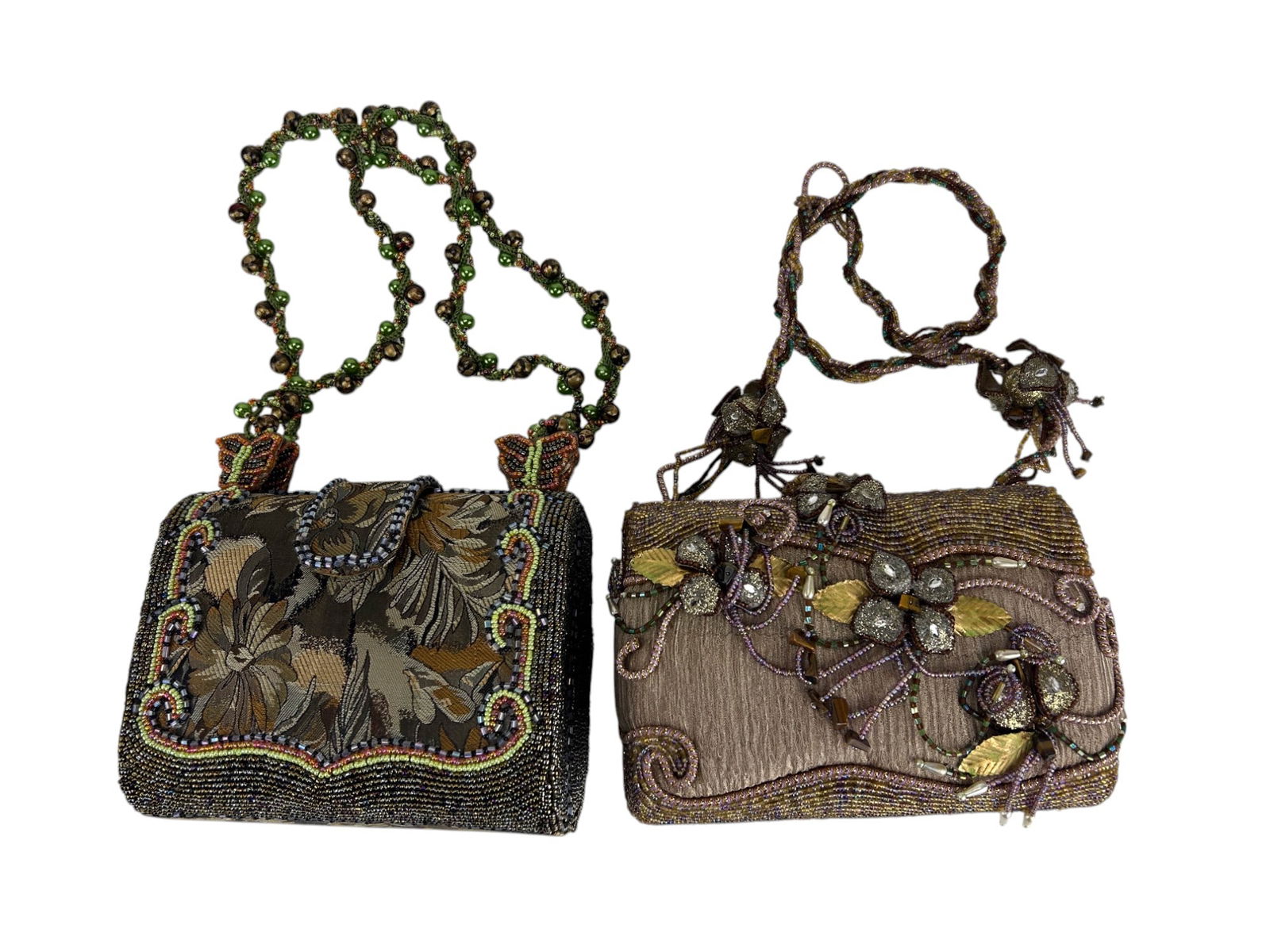 Mary Frances Beaded & Floral Handbag Purse LOT (1 of 3)