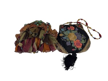 Mary Frances Fabric & Embroidered Handbag Purses