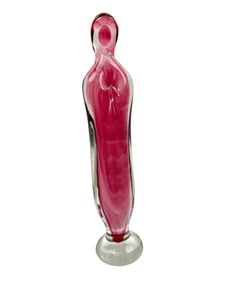 Murano Madonna Art Glass Sculpture SIGNED Moretti