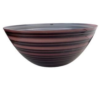 Murano Amethyst Glass Centerbowl signed Barbini