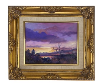 Impressionist Landscape Oil Paintings 4pc SIGNED