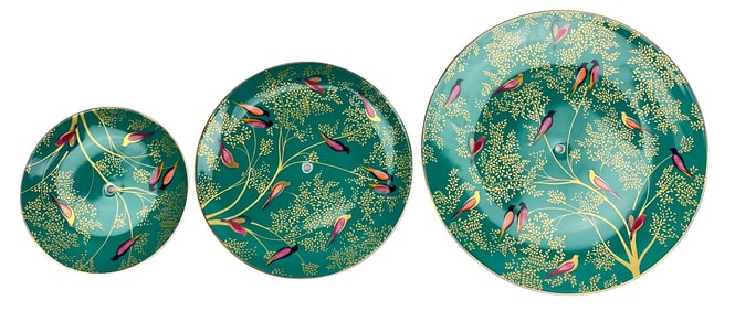 Portmeirion Sara Miller Cake Stand w 4 Cake Plates