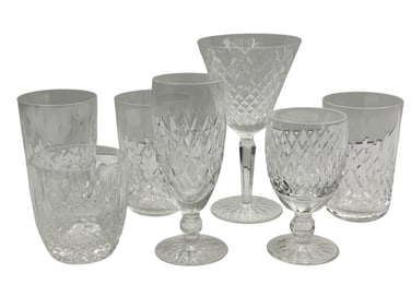 Waterford Cut Irish Crystal Assorted Stemware 7pc